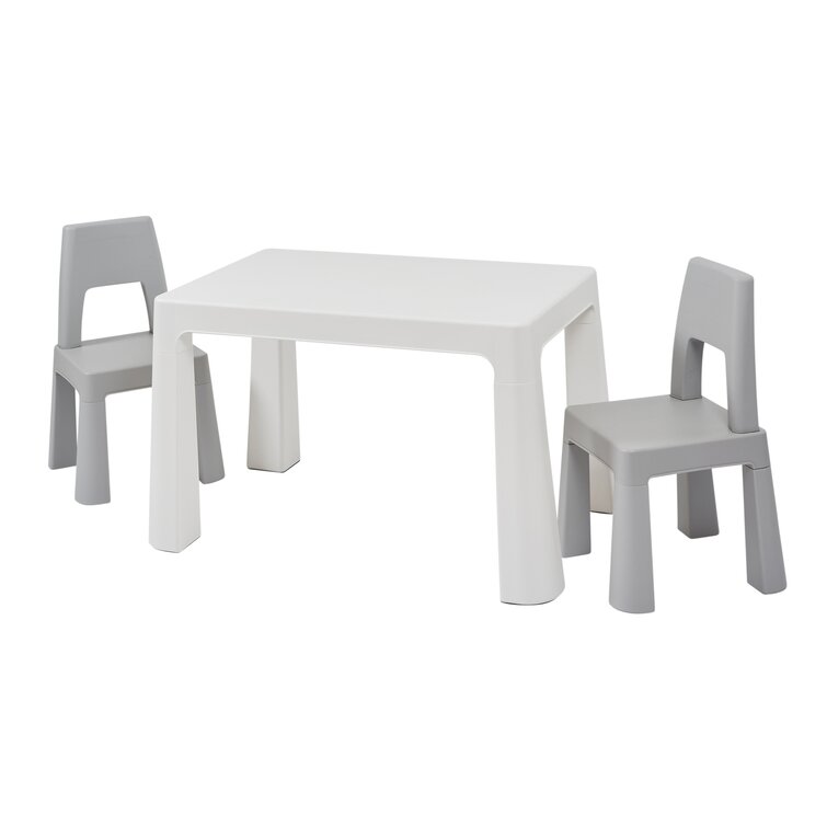 Kids Height Adjustable Table and 2 Chairs Set